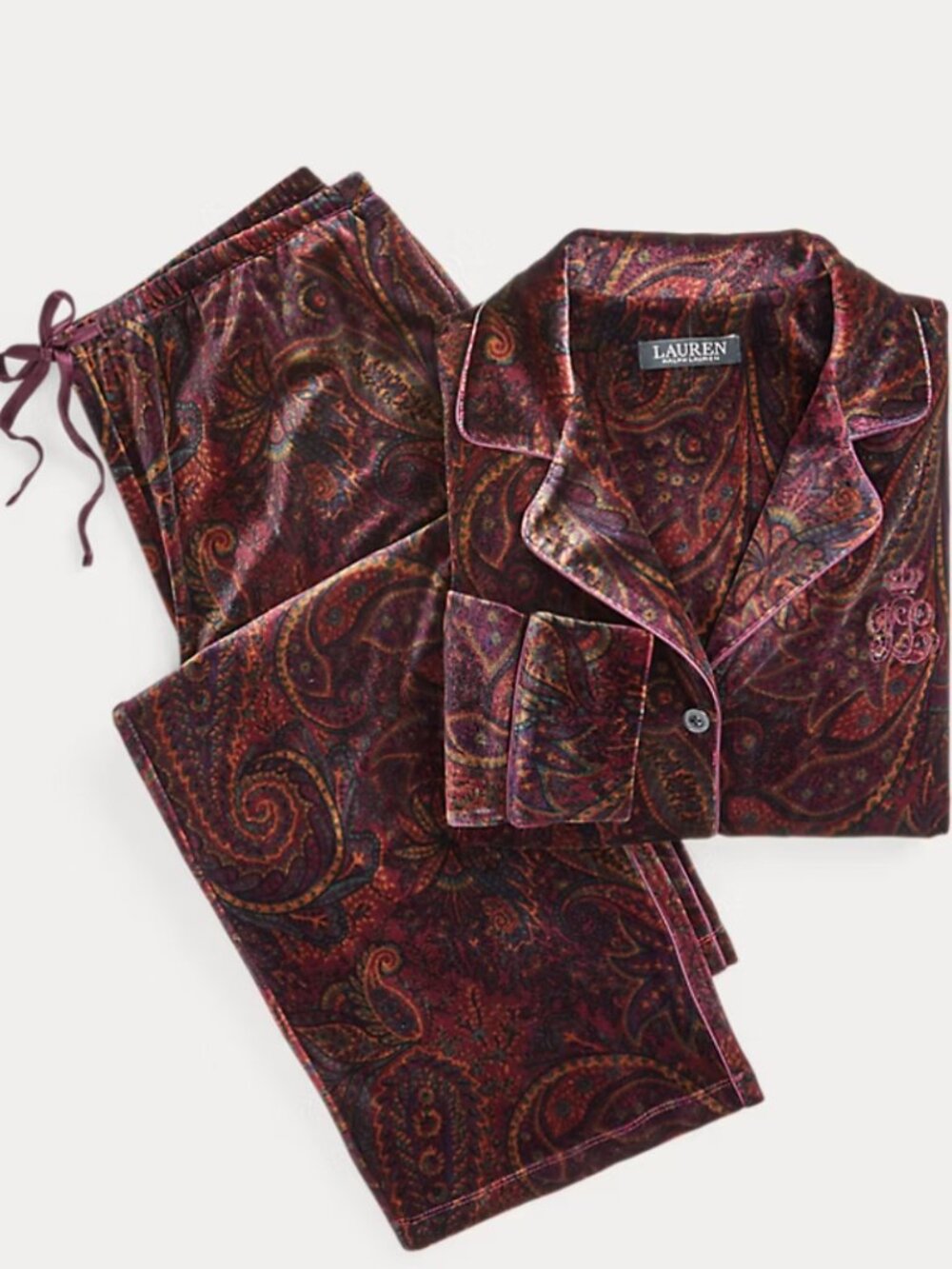Ralph Lauren Women's Burgundy Pajamas